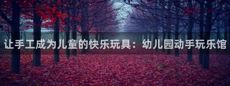 球王会体育官方正版app集团:让手工成为儿童的快乐玩具:幼儿